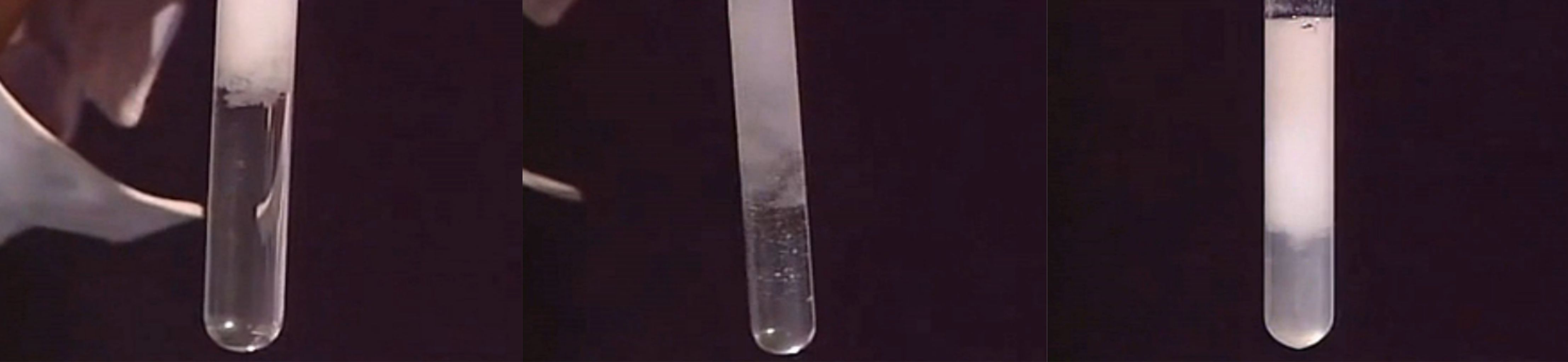 向NaOH溶液里滴加AlCl3溶液至過量,開始無沉淀，過一會兒產生白色沉淀且不溶解